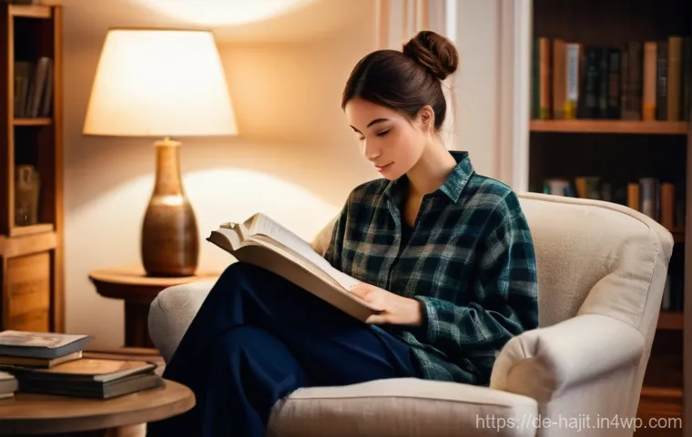 자기 성찰을 위한 지식 습득 방법 - **Prompt 1: Cozy Evening Reflection**
    "A young woman, approximately 25-30 years old, with a gent...