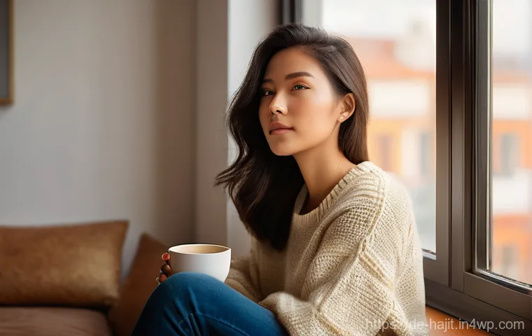 자기 성찰과 신뢰 구축의 프로세스 - **Prompt: The Inner Compass of Self-Reflection**
    "A serene, diverse person in their late 20s to ...