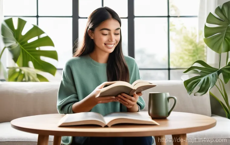 자기 성찰을 위한 긍정적 환경 만들기 - **Peaceful Home Oasis with Morning Light**
    "A clean and minimalist living room bathed in soft, w...