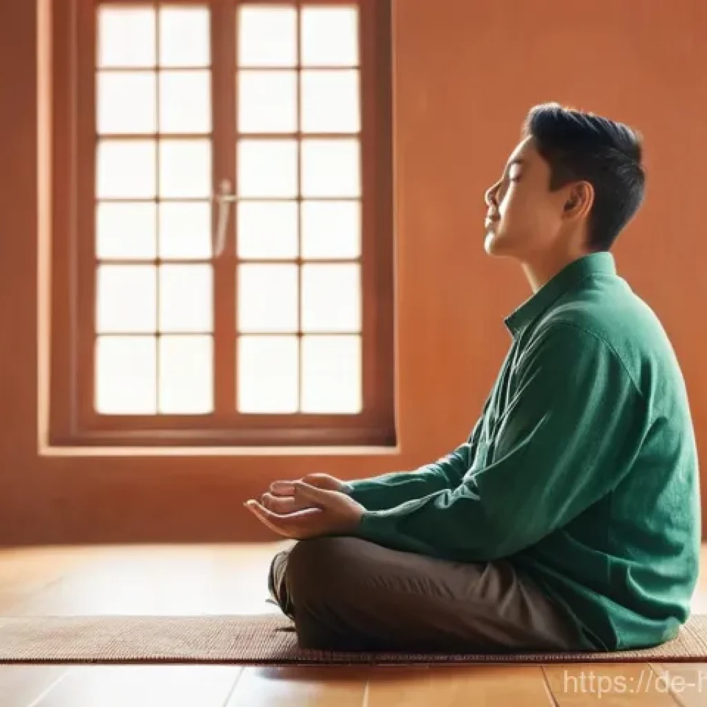 자기 성찰을 위한 시각화 기법 - **Prompt: Cultivating Inner Peace through Visualization**
"A peaceful, serene young adult, fully...